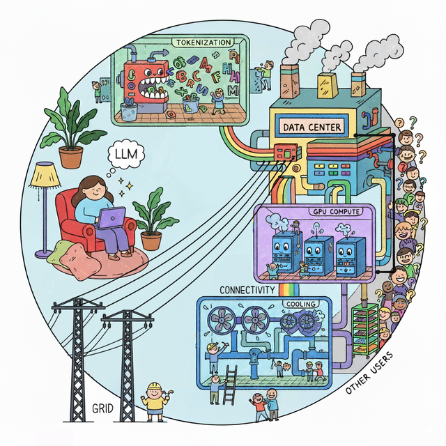 Diagram of the LLM and infrastructure process
